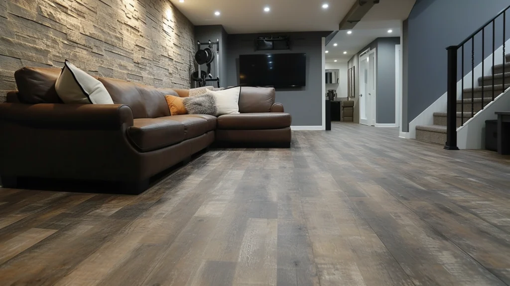 basement flooring wood