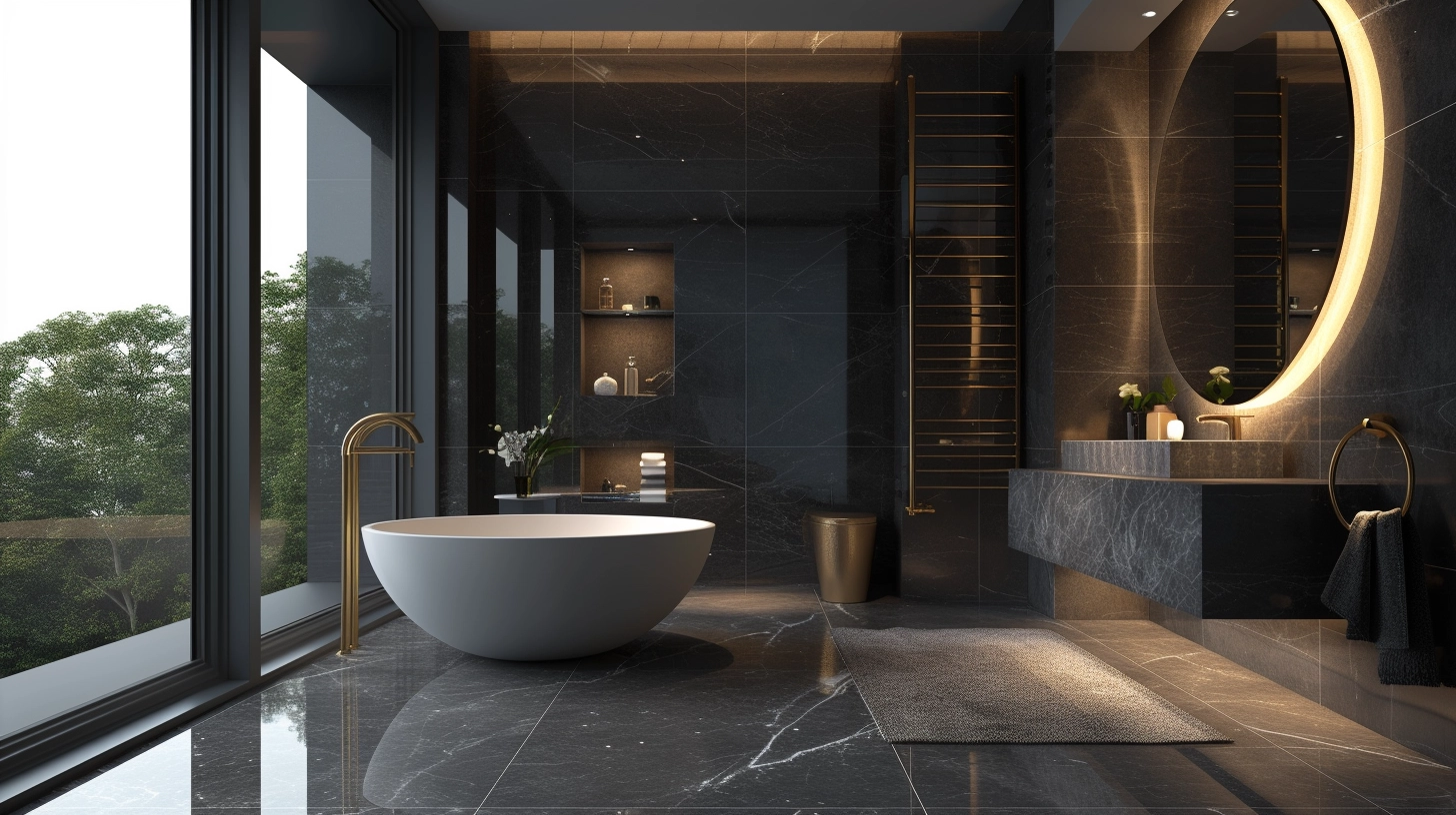 Stylish Colour Schemes luxury blacked out style bathroom colour scheme