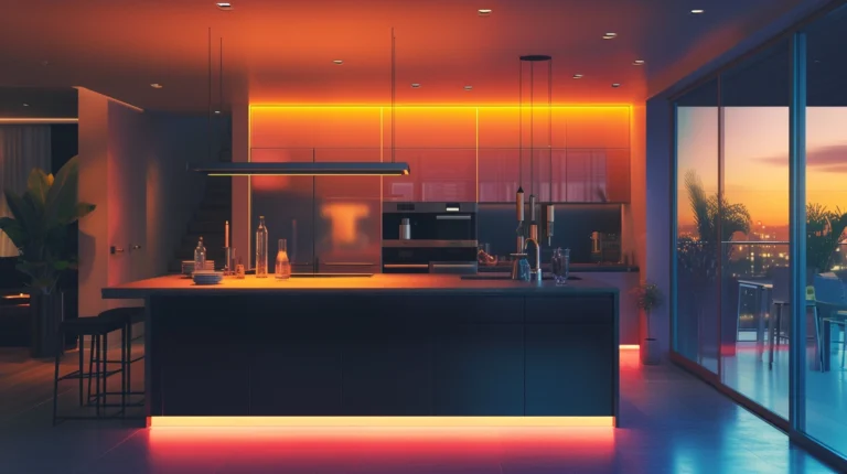 smart luxury led lighting for kitchen ambience