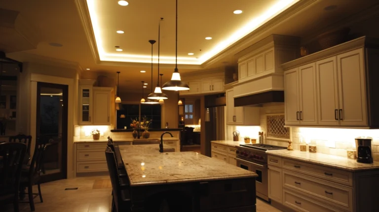 structural layered lighting for kitchens