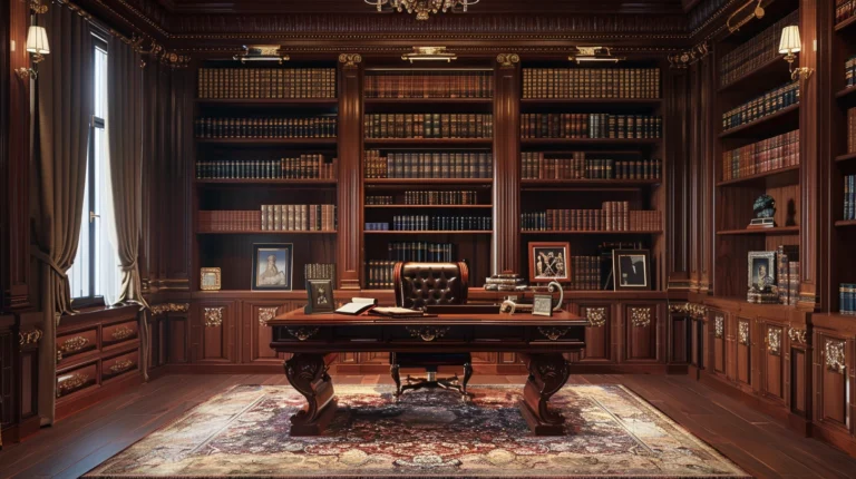 Detailed Woodwork wooden office